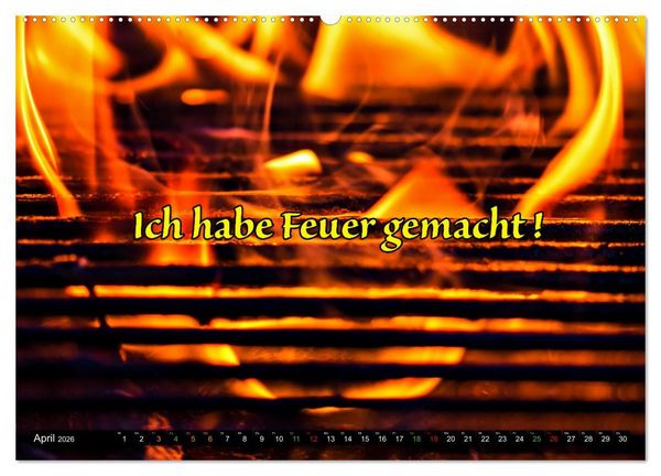 Produktbild: B wie BBQ Impressionen mit Spr&uuml;chen (Wandkalender 2026 DIN A2 quer), CALVENDO Monatskalender