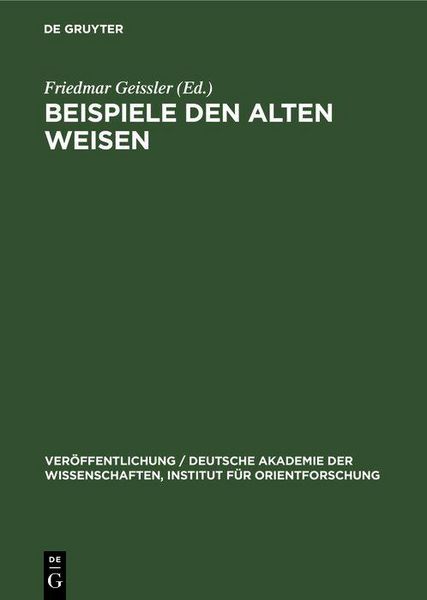 Produktbild: Beispiele den Alten Weisen