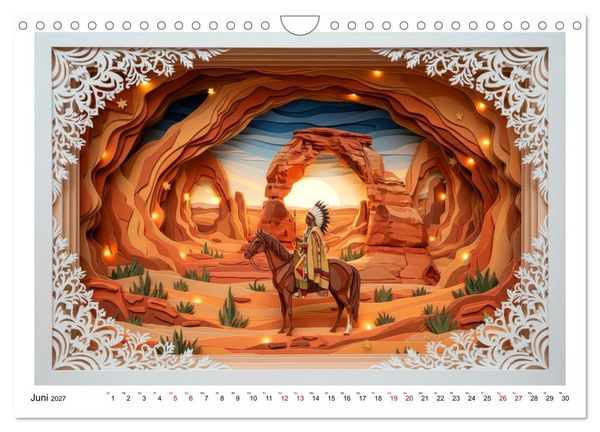 Produktbild: Wild West Dioramas (Wandkalender 2027 DIN A4 quer), CALVENDO Monatskalender