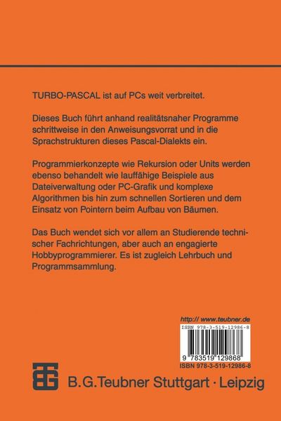 Produktbild: Programmierkurs TURBO-PASCAL Version 7.0