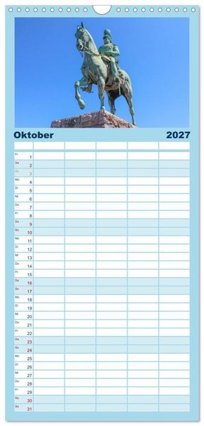 Produktbild: Familienplaner 2027 - Altes K&ouml;ln - Denkm&auml;ler und Historische Bauten mit 5 Spalten (Wandkalender, 21 x 45 cm) CALVENDO