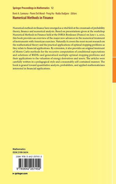 Produktbild: Numerical Methods in Finance
