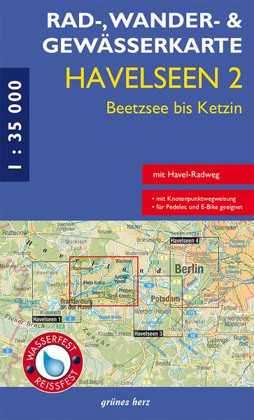Produktbild: Rad-, Wander- und Gew&auml;sserkarte Havelseen 2: Beetzsee bis Ketzin