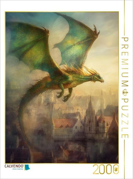 Produktbild: CALVENDO Puzzle Ein Motiv aus dem Kalender Malerische Drachen | 2000 Teile Lege-Gr&ouml;&szlig;e 90x67cm Foto-Puzzle f&uuml;r gl&uuml;ckliche Stunden