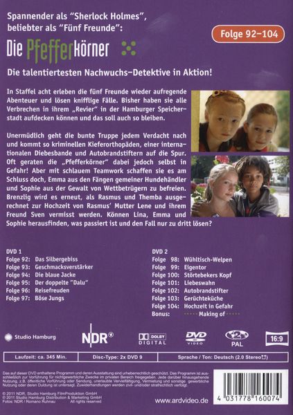 Produktbild: Die Pfefferk&ouml;rner Vol. 8 - Folgen 92-104 [2 DVDs]