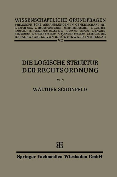 Produktbild: Die Logische Struktur der Rechtsordnung