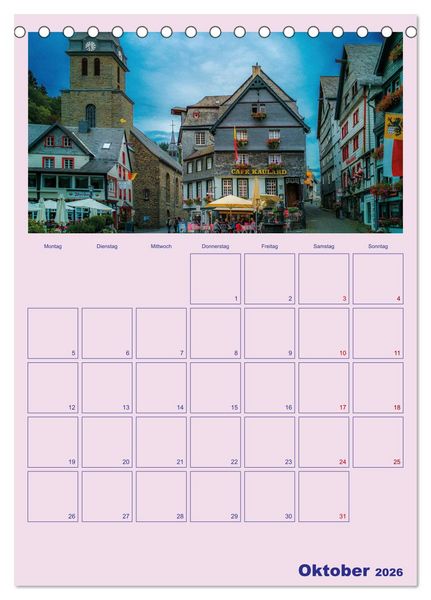 Produktbild: Wundersch&ouml;ne St&auml;dtchen (Tischkalender 2026 DIN A5 hoch), CALVENDO Monatskalender
