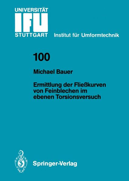 Produktbild: Ermittlung der Flie&szlig;kurven von Feinblechen im ebenen Torsionsversuch