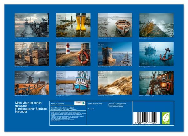 Produktbild: Moin Moin ist schon gesabbel - Norddeutscher Spr&uuml;che-Kalender (Wandkalender 2026 DIN A4 quer), CALVENDO Monatskalender