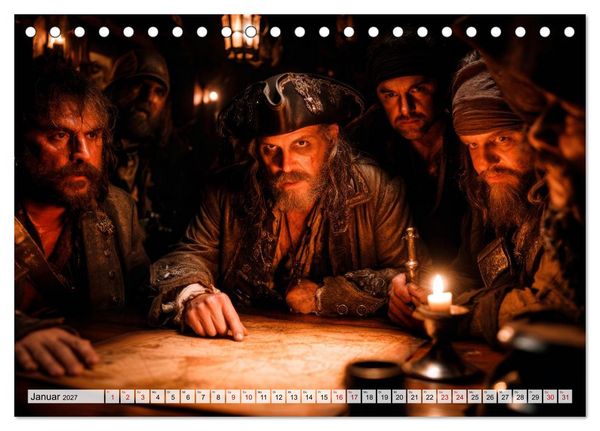 Produktbild: Piraten - Legenden der sieben Meere (Tischkalender 2027 DIN A5 quer), CALVENDO Monatskalender