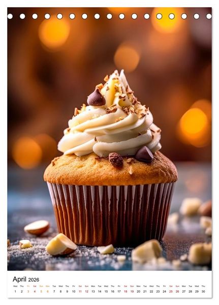 Produktbild: Yummy Cupcakes (Desk Calendar 2026 DIN A5 portrait), CALVENDO 12 Month DeskCalendar
