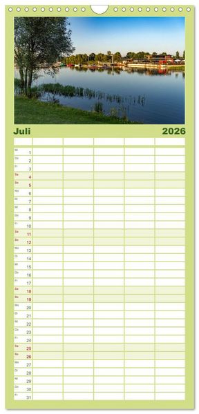 Produktbild: Familienplaner 2026 - Am Niederrhein - Xanten mit 5 Spalten (Wandkalender, 21 x 45 cm) CALVENDO