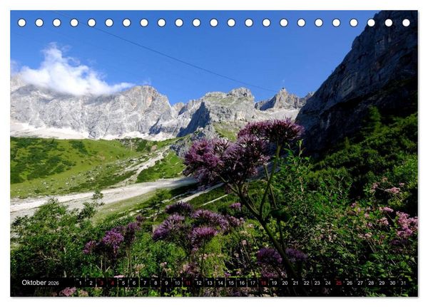 Produktbild: Sommer am Dachstein (Tischkalender 2026 DIN A5 quer), CALVENDO Monatskalender