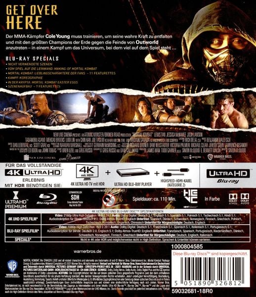 Produktbild: Mortal Kombat (2021) (4K Ultra HD) (+ Blu-ray 2D)