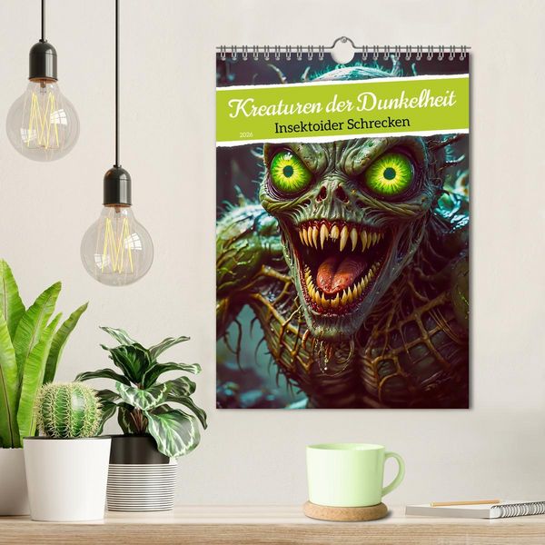 Produktbild: Kreaturen der Dunkelheit - Insektoider Schrecken (Wandkalender 2026 DIN A4 hoch), CALVENDO Monatskalender
