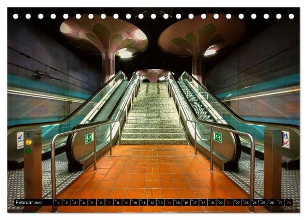Produktbild: Frankfurt - mit der U-Bahn erfahren (Tischkalender 2027 DIN A5 quer), CALVENDO Monatskalender