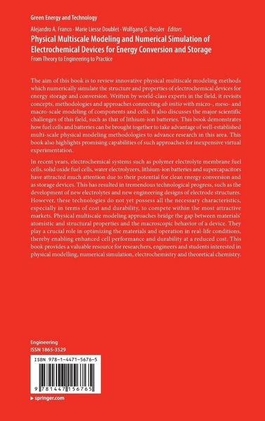 Produktbild: Physical Multiscale Modeling and Numerical Simulation of Electrochemical Devices for Energy Conversion and Storage