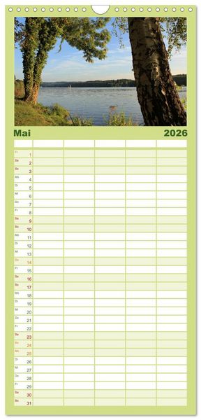 Produktbild: Familienplaner 2026 - Baldeneysee - Oase der Ruhe mit 5 Spalten (Wandkalender, 21 x 45 cm) CALVENDO