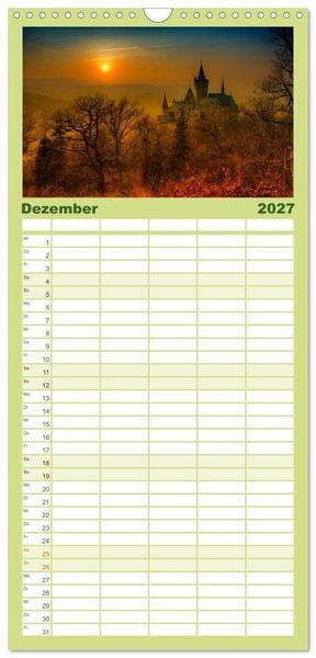 Produktbild: Familienplaner 2027 - Der Harz einfach magisch mit 5 Spalten (Wandkalender, 21 x 45 cm) CALVENDO