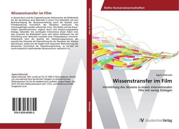 Wissenstransfer im Film, Taschenbuch von Agata Holewiak, AV Akademikerverlag, 9783639643855