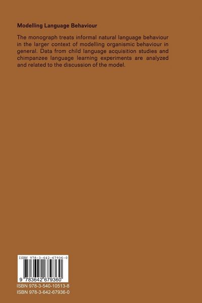 Produktbild: Modelling Language Behaviour