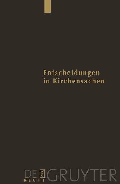 Produktbild: Entscheidungen in Kirchensachen seit 1946 / 1.7. - 31.12.2003