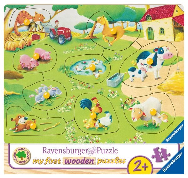 Knopfpuzzle Ravensburger Knopfpuzzle Kleiner Bauernhof 9 Teile