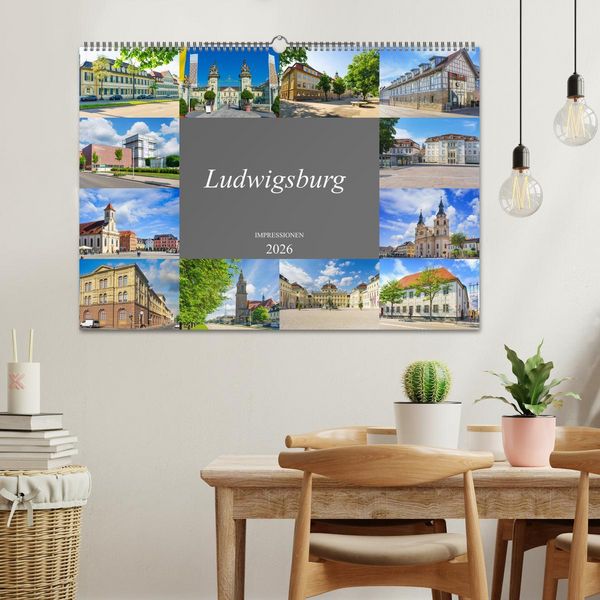 Produktbild: Ludwigsburg Impressionen (Wandkalender 2026 DIN A2 quer), CALVENDO Monatskalender