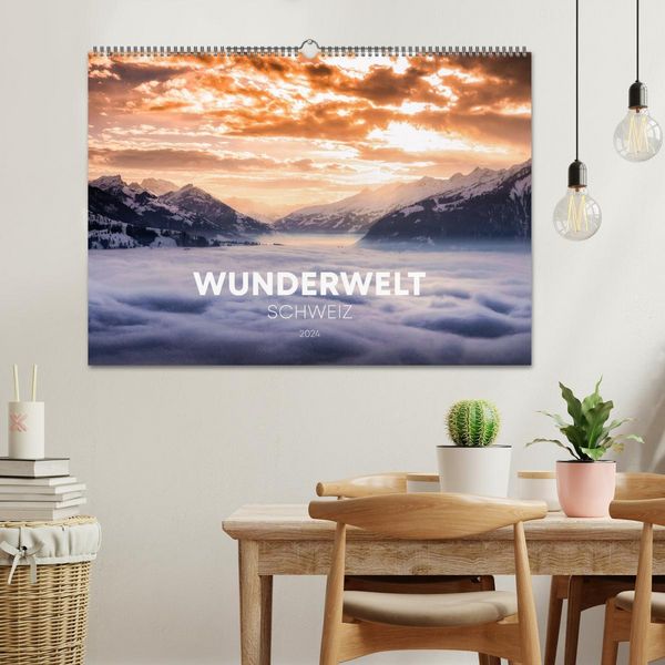 Produktbild: Wunderwelt Schweiz (Wandkalender 2026 DIN A2 quer), CALVENDO Monatskalender