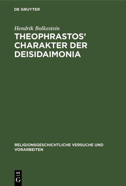Produktbild: Theophrastos' Charakter der Deisidaimonia