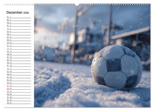 Produktbild: Fu&szlig;ball Kalender - Das Spiel unseres Lebens (hochwertiger Premium Wandkalender 2026 DIN A2 quer), Kunstdruck in Hochglanz