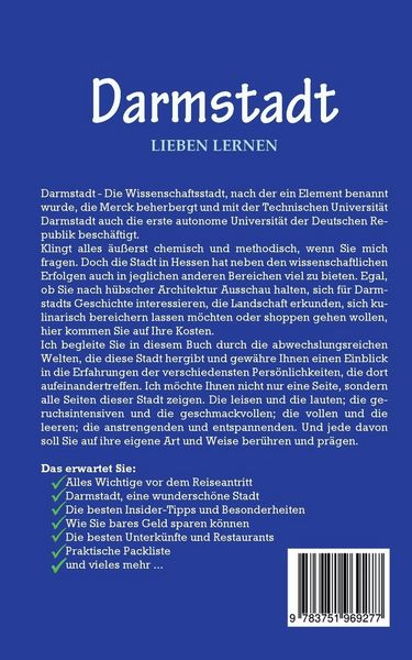 Produktbild: Darmstadt lieben lernen: Der perfekte Reisef&uuml;hrer f&uuml;r einen unvergesslichen Aufenthalt in Darmstadt inkl. Insider-Tipps und Packliste