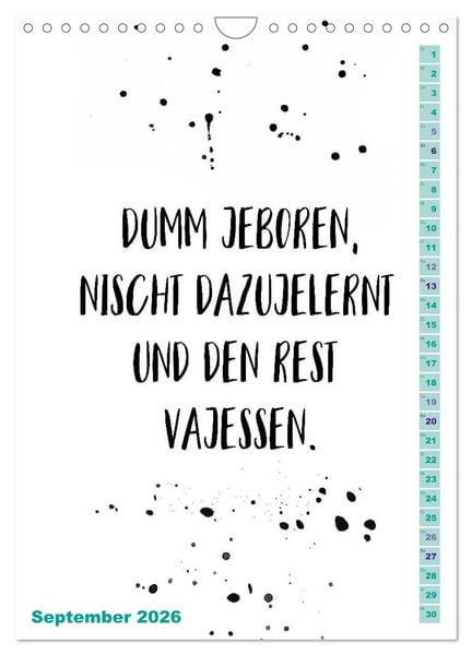 Produktbild: BERLINERISCH Lustige Spr&uuml;che (Wandkalender 2026 DIN A4 hoch), CALVENDO Monatskalender