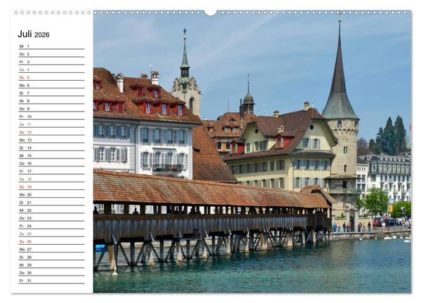 Produktbild: Erleben Sie LUZERN (hochwertiger Premium Wandkalender 2026 DIN A2 quer), Kunstdruck in Hochglanz