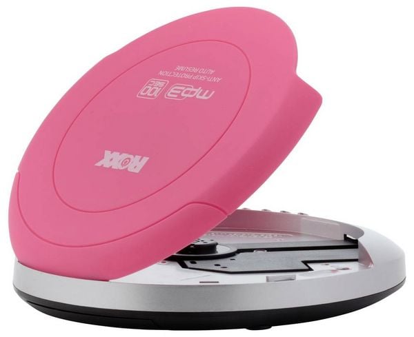 Produktbild: Roxx PCD 501 pink Tragbarer CD-Player CD, CD-R, CD-RW, MP3 Pink, Silber