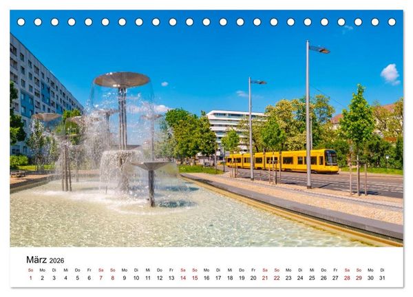 Produktbild: Dresden, Pure Eleganz an der Elbe (Tischkalender 2026 DIN A5 quer), CALVENDO Monatskalender