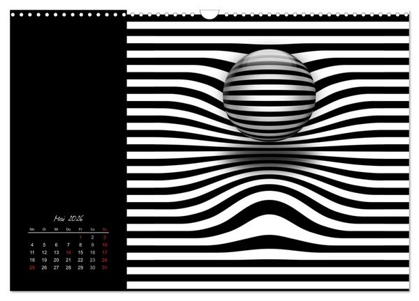 Produktbild: Optische Kunst im Quadrat (Wandkalender 2026 DIN A3 quer), CALVENDO Monatskalender