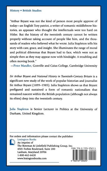 Produktbild: Sir Arthur Bryant and National History in Twentieth-Century Britain