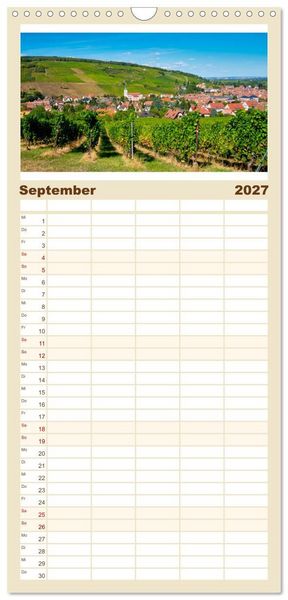Produktbild: Familienplaner 2027 - Frankreichs idyllische D&ouml;rfer mit 5 Spalten (Wandkalender, 21 x 45 cm) CALVENDO