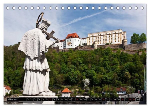 Produktbild: Pittoreskes Passau (Tischkalender 2027 DIN A5 quer), CALVENDO Monatskalender
