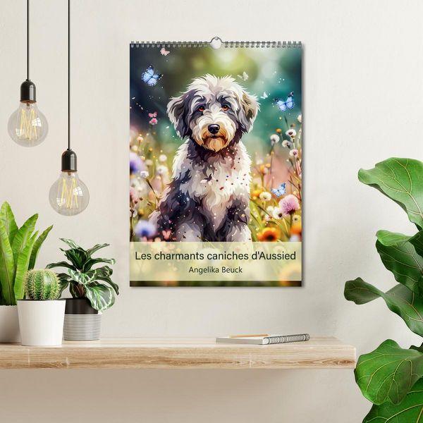 Produktbild: Les charmants caniches d'Aussied - Angelika Beuck (Calendrier mural 2026 DIN A3 horizontal), CALVENDO calendrier mensuel
