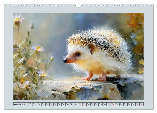 Produktbild: Igel. Kleine Gl&uuml;cksbringer im Garten (Wandkalender 2027 DIN A3 quer), CALVENDO Monatskalender