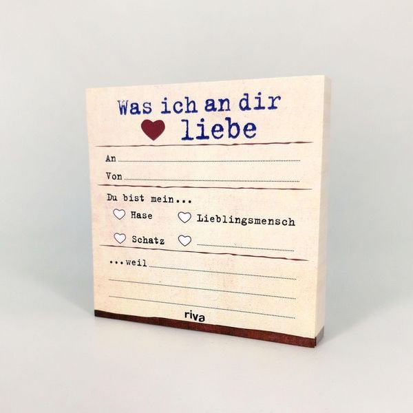 Produktbild: Was ich an dir liebe &ndash; Klebezettel