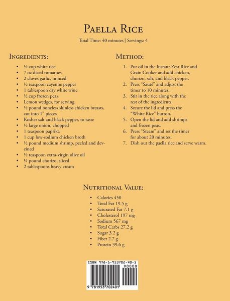 Produktbild: Instant Zest Rice & Grain Cookbook for Beginners