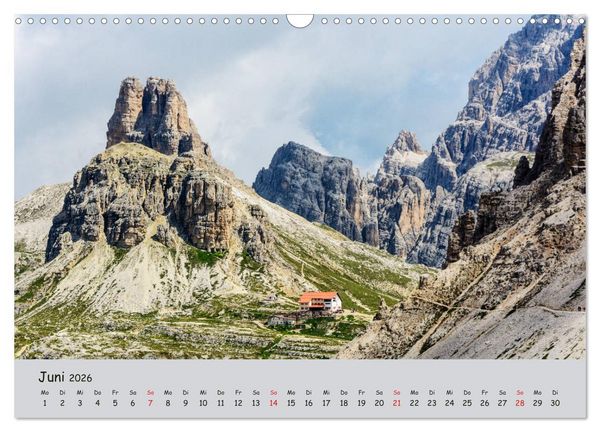 Produktbild: Wandern in den Dolomiten (Wandkalender 2026 DIN A3 quer), CALVENDO Monatskalender