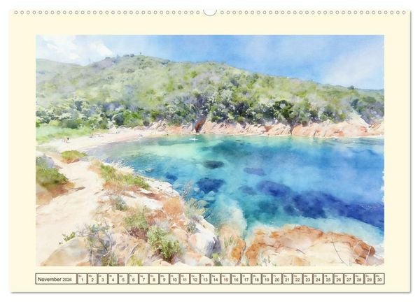 Produktbild: Elba - Insel imToskanischen Archipel (hochwertiger Premium Wandkalender 2026 DIN A2 quer), Kunstdruck in Hochglanz