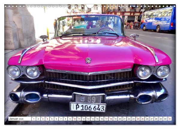 Produktbild: BEST OF CADILLAC - Traumschiff mit Bar und Flossen (Wandkalender 2026 DIN A3 quer), CALVENDO Monatskalender