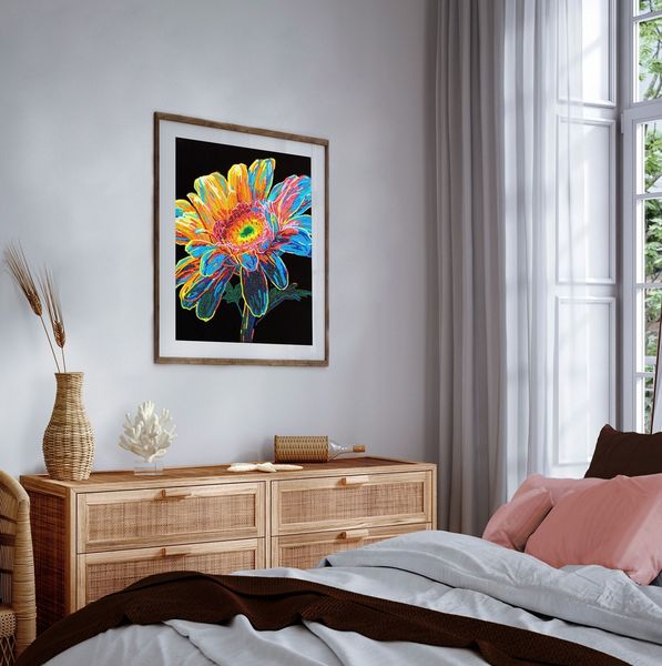 Produktbild: DIAMOND DOTZ - Diamond Painting Neon Gerbera
