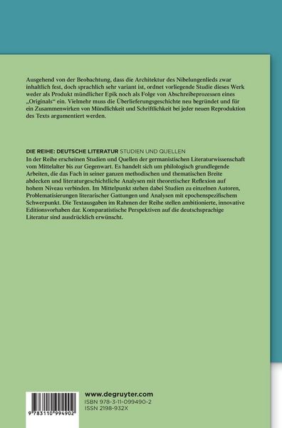 Produktbild: Varianz &ndash; die Nibelungenfragmente