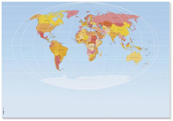 Sigel World Map HO560 Schreibunterlage Blanko Mehrfarbig (B x H) 595mm x 410mm